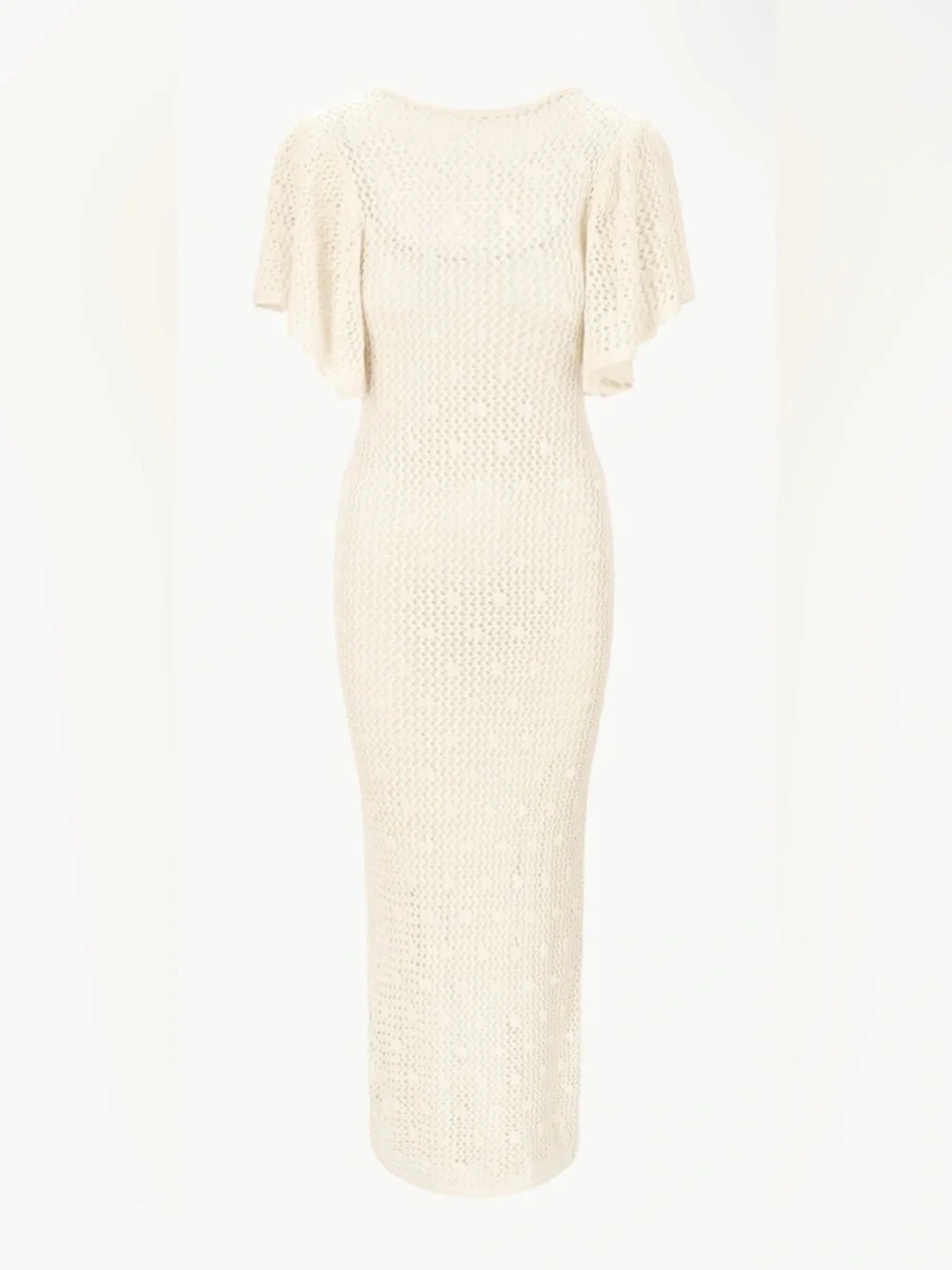 STAUD, Isla Dress in Ecru, Size XS STAUD, Isla Dress in Ecru, Size XS